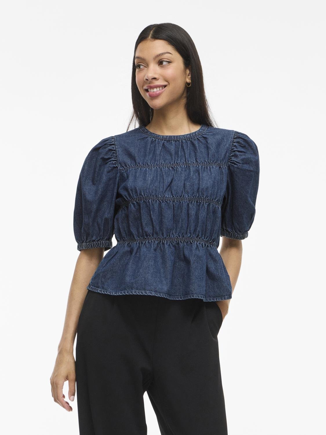 VIHEIDI Top - Dark Blue Denim - VERO MODA & VILA Bergvik